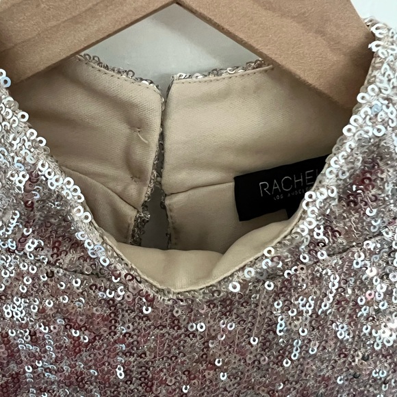 Rachel Zoe Champagne Sequin Bodysuit | L - Picture 4 of 15